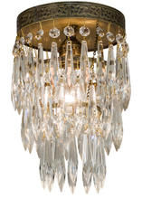 2nd Avenue Designs White 151126 - 6"W Finnimore Crystal Flushmount