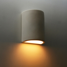 URBAN33 3092-08-CT - 9.25" Half Cylinder Ceramic Indoor Wall Light