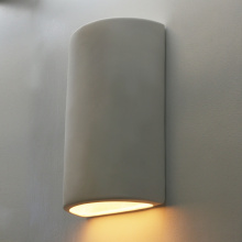 URBAN33 3130-08-CT - 15" Half Cylinder Ceramic Indoor Wall Light