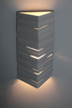 URBAN33 3400-08-UDP - 14.75" Mantra Sconce Ceramic Outdoor Wall Light
