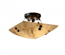 Justice Design Group FAL-9650-35-MBLK-F3-LED-2000 - 14" Semi-Flush Bowl w/ Finials