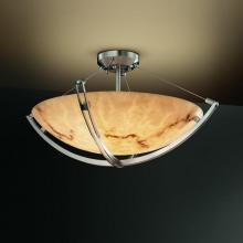 Justice Design Group FAL-9711-35-NCKL-LED-3000 - 18" Semi-Flush Bowl w/ Crossbar