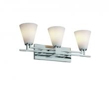 Justice Design Group FSN-8703-15-OPAL-NCKL - Aero 3-Light Bath Bar