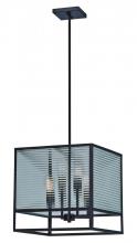 Trans Globe 10354 ROB - 4LT PENDANT-MED-RIBBED GLASS-R