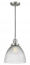 Innovations Lighting 201C-SN-G222-LED - Seneca Falls - 1 Light - 10 inch - Brushed Satin Nickel - Cord hung - Mini Pendant