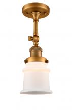 Innovations Lighting 201F-BB-G181S-LED - Canton - 1 Light - 5 inch - Brushed Brass - Adjustable Semi-Flush Mount