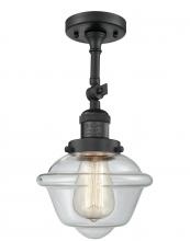 Innovations Lighting 201F-BK-G532 - Oxford - 1 Light - 7 inch - Matte Black - Adjustable Semi-Flush Mount