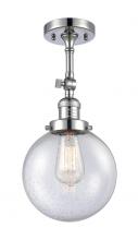 Innovations Lighting 201F-PC-G204-8 - Beacon - 1 Light - 8 inch - Polished Chrome - Adjustable Semi-Flush Mount