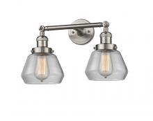 Innovations Lighting 208-SN-G172-LED - Fulton - 2 Light - 17 inch - Brushed Satin Nickel - Adjustable Bath Vanity Light