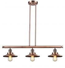 Innovations Lighting 213-AC-M3-LED - Railroad - 3 Light - 41 inch - Antique Copper - Stem Hung - Adjustable Island Light