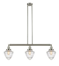 Innovations Lighting 213-SN-G664-7 - Bullet - 3 Light - 38 inch - Brushed Satin Nickel - Stem Hung - Adjustable Island Light