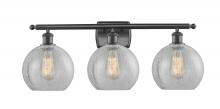 Innovations Lighting 516-3W-BK-G125-LED - Athens - 3 Light - 28 inch - Matte Black - Bath Vanity Light